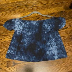 Off the shoulder tie dye crop top